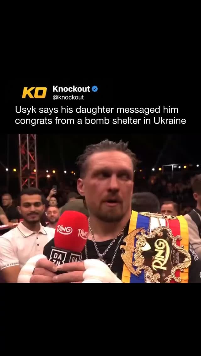 Man it shouldn’t have been stopped.. But pray for the people of Ukraine 🙏 🇺🇦

(Via @daznboxing)
