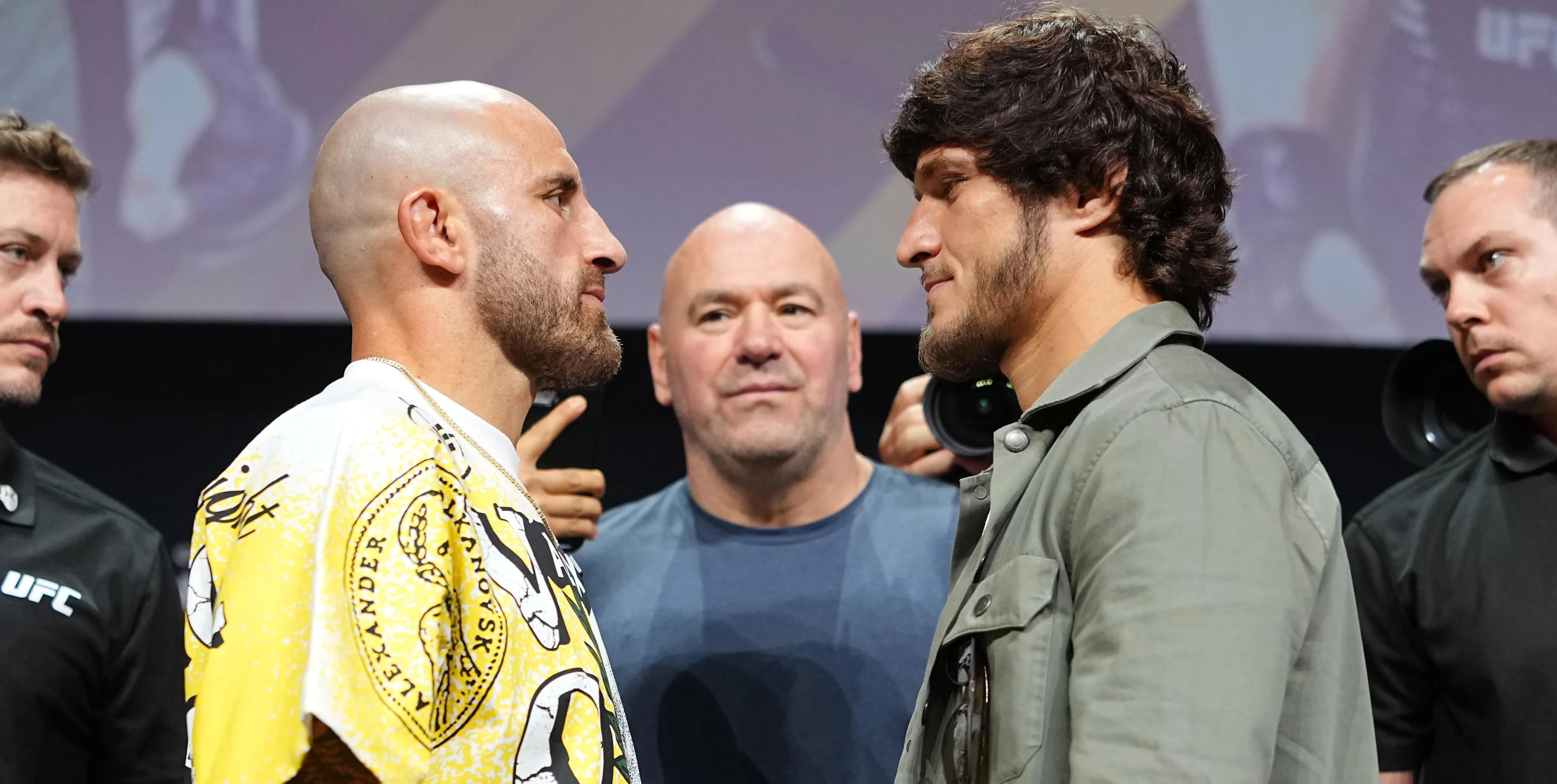 Volkanovski, Evloev Face Off at UFC 333 Presser