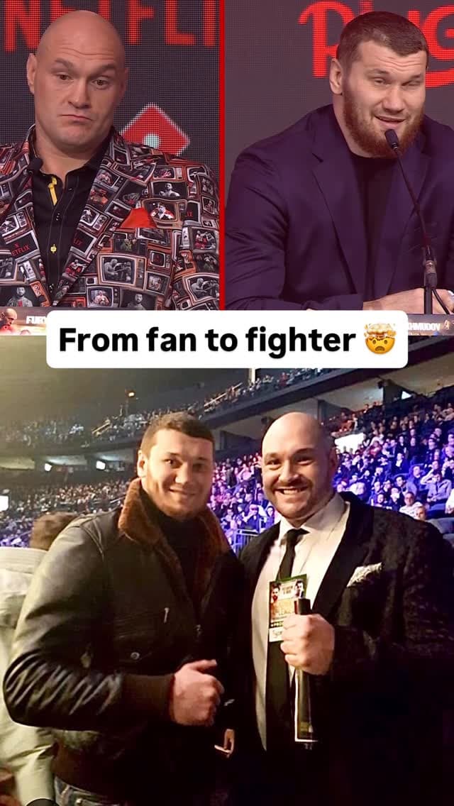 10 years ago Arslanbek Makhmudov took a photo with Tyson Fury. Now he’s about to face him in the rin