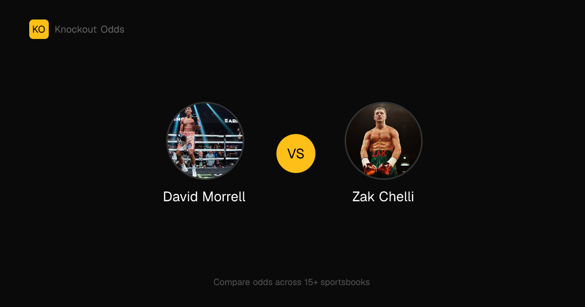 David Morrell vs Zak Chelli Odds & Betting Lines | Knockout Odds