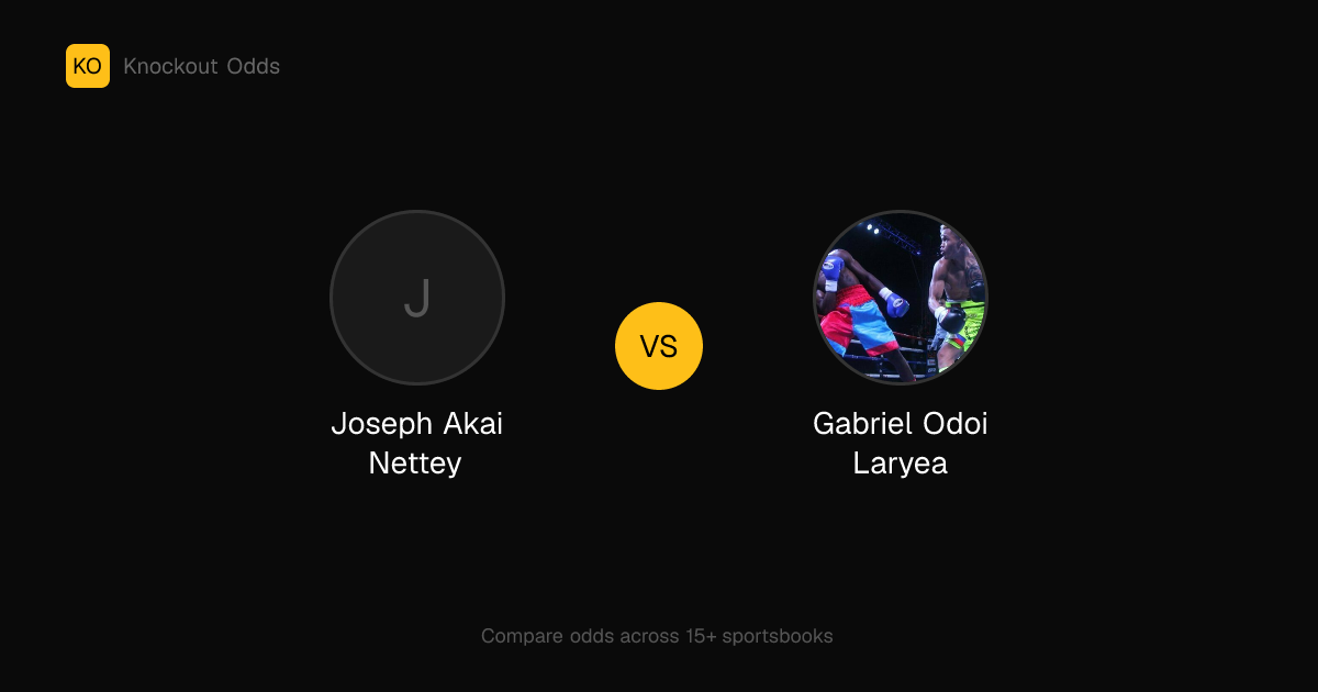 Joseph Akai Nettey vs Gabriel Odoi Laryea Odds & Betting Lines ...
