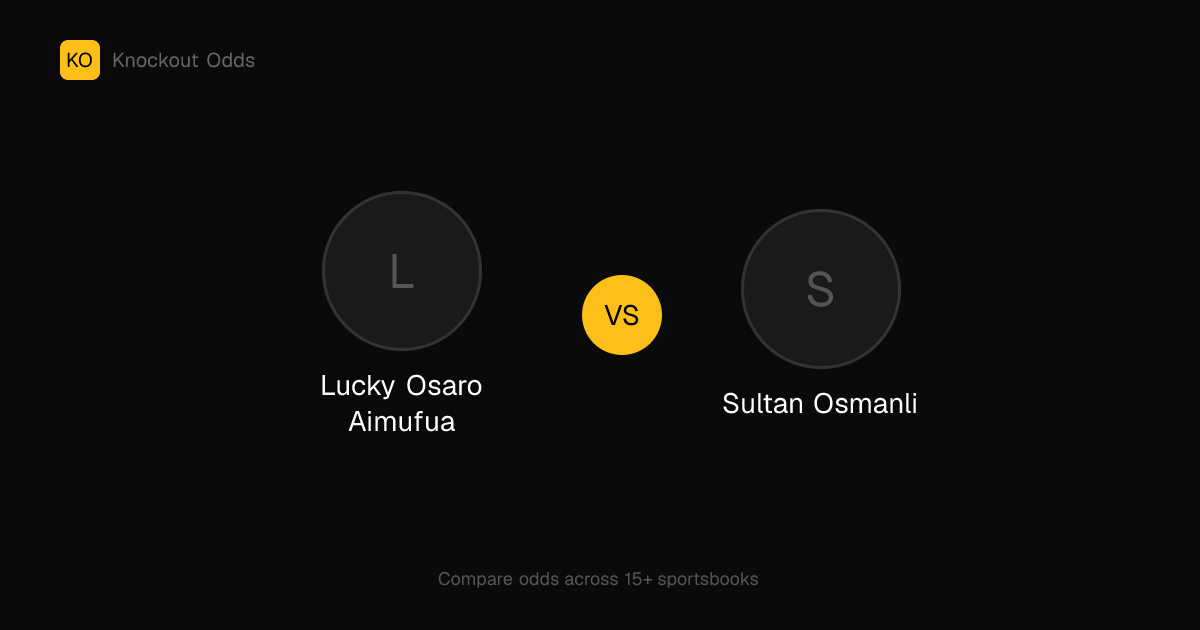 Lucky Osaro Aimufua vs Sultan Osmanli Odds & Betting Lines | Knockout Odds